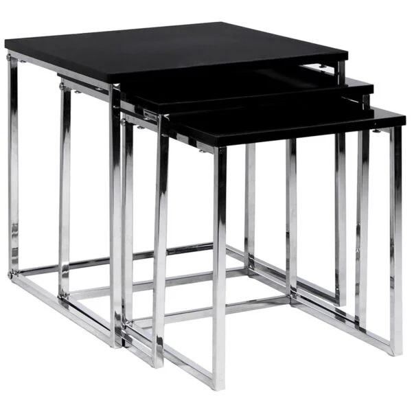 بدرستيل | اثاث معدنى عصرى | 2024 بدرستيل black nest of tables p54100 72573 zoom | BadrSteel